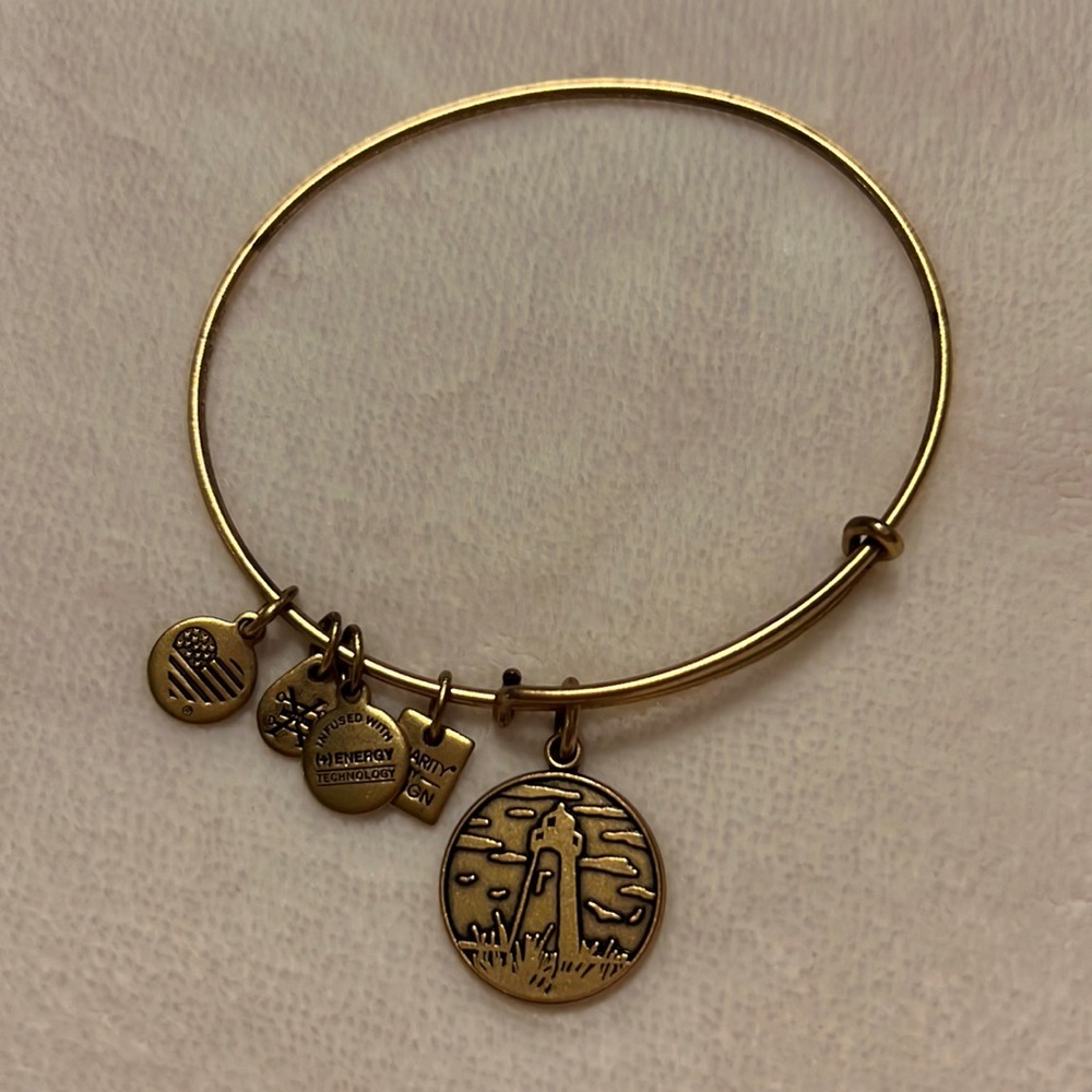 Alex and Ani Lighthouse Bracelet Matte Gold Finish
